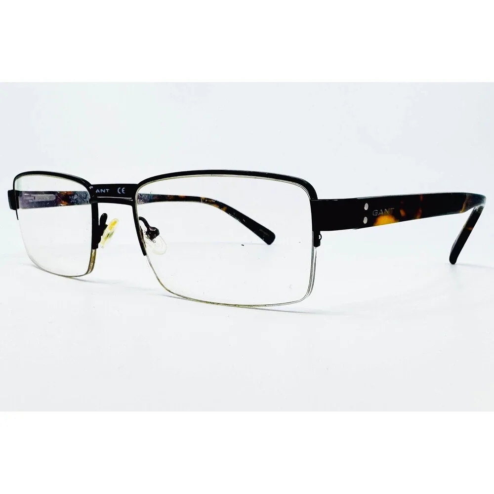 Gant Eyeglasses Mens Black Tortoise G 3040 SOL Semi-Rimless 57-20-150